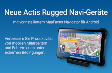 Neue robuste Navi-Geräte Actis Rugged 