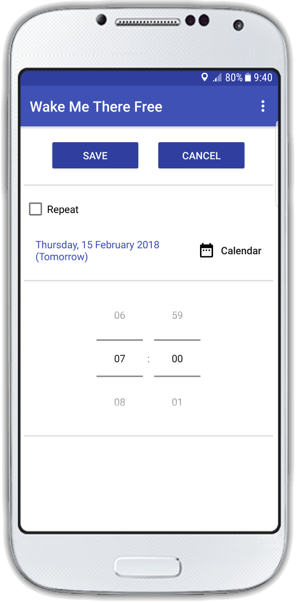 Wake Me There GPS Alarm screenshot -Set Alarm
