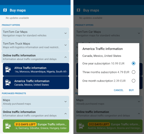 HD Traffic is available as an inexpensive add-on