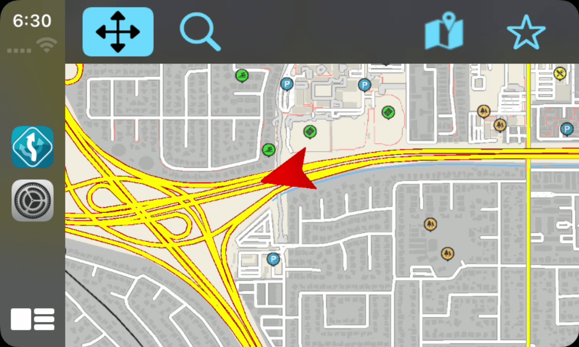 Screenshot of MapFactor Navigator for iOS - 2D navigation for CarPlay