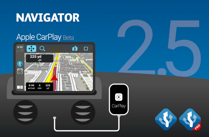 Navigation for CarPlay - MapFactor Navigator 2.5