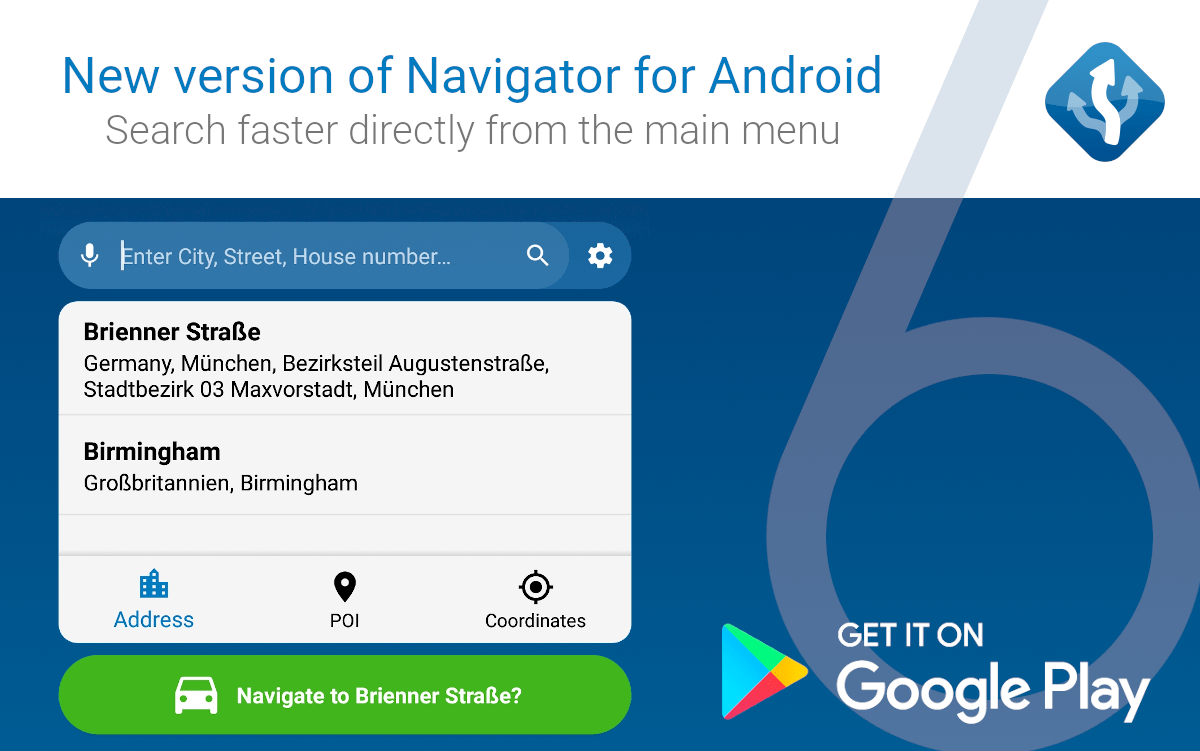 Navigator 6 for Android comes with fresh new look