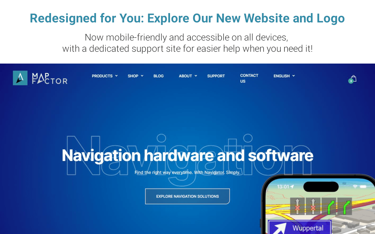 New mapfactor website and company logo