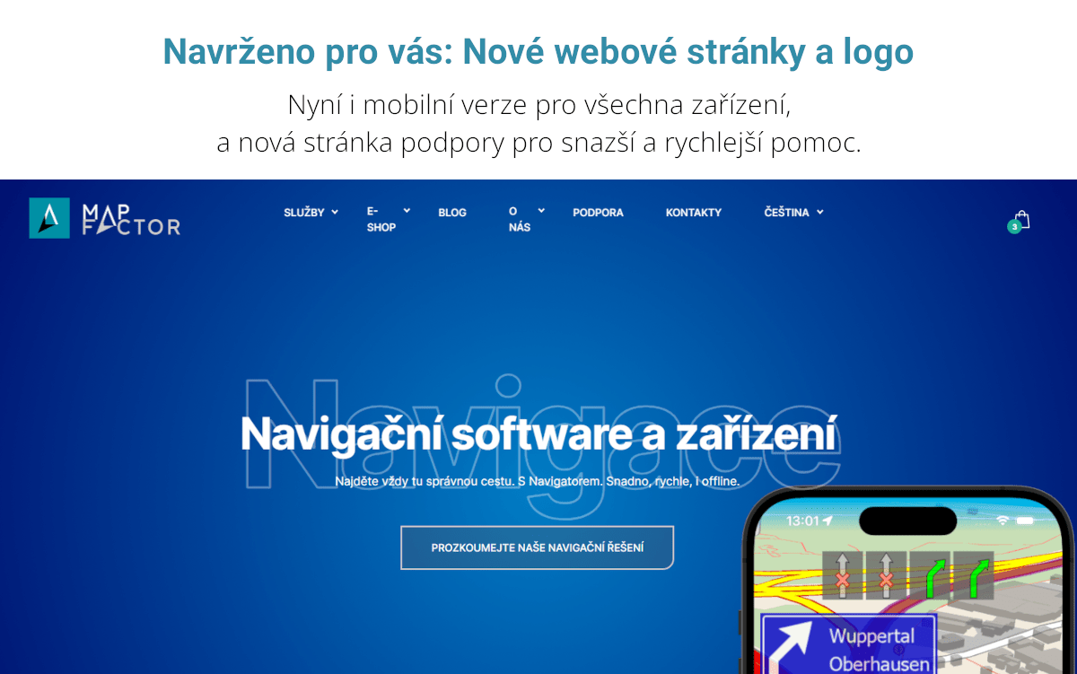 Nové webové stranky Mapfactoru a nové logo