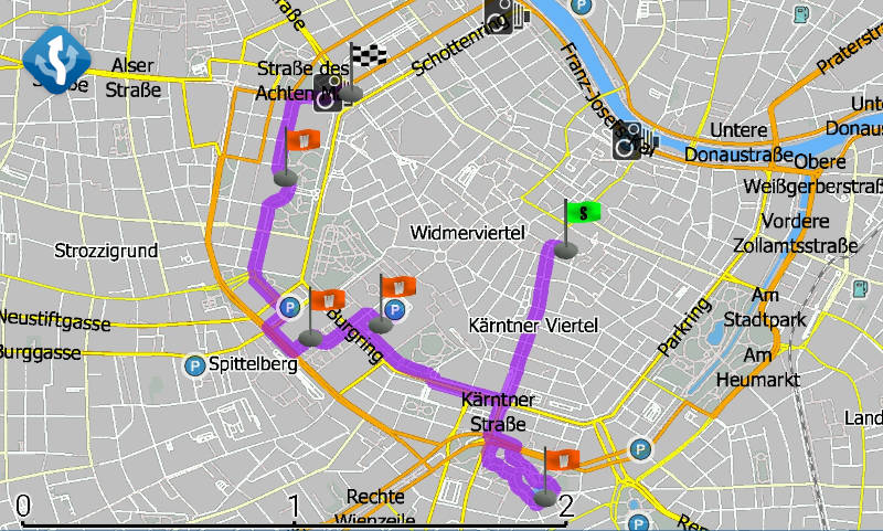 Optimised waypoints in Navigator for Android